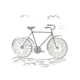 bicycle sunshine SVG PNG design with an elegant visual style