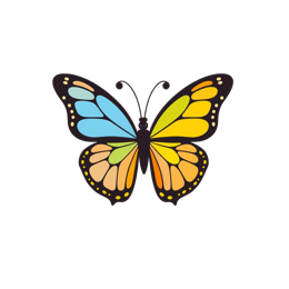 butterfly colorful wings SVG PNG design