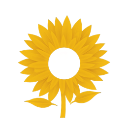 flower sunflower SVG PNG design with clean design elements, black and green floral elements