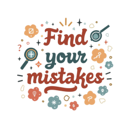 find your mistakes SVG PNG design with bold lettering, white and orange floral elements