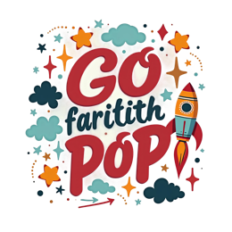 pop rocket stars SVG PNG design with bold lettering