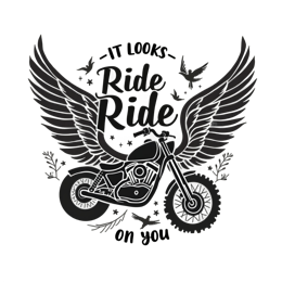 bike wings quote SVG PNG design with bold lettering