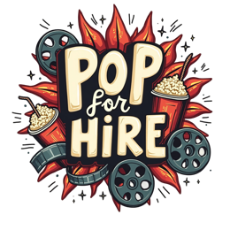popcorn movies graphics SVG PNG design with bold lettering