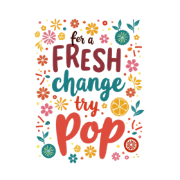 fresh change flowers SVG PNG design with bold lettering, red and green floral elements, an uplifting message