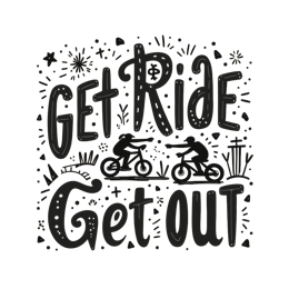 biking fun adventure SVG PNG design with hand-drawn style, bold lettering