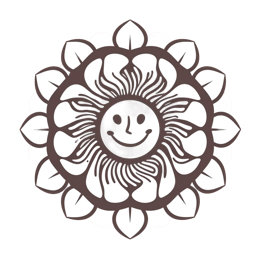 sunflower happy flower SVG PNG design with pink floral elements