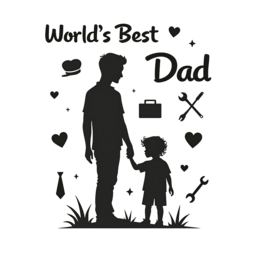 day dad silhouette SVG PNG design