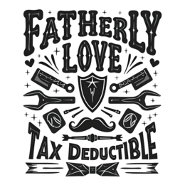 fatherly love tax deductible SVG PNG design with bold lettering