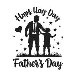 fathers day silhouette SVG PNG design with bold lettering