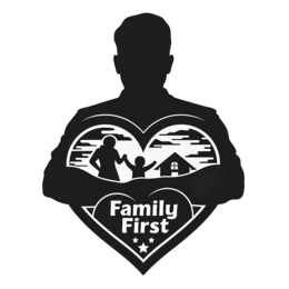 family first silhouette SVG PNG design with bold lettering