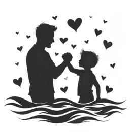 father son love SVG PNG design
