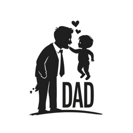 dad child SVG PNG design with bold lettering