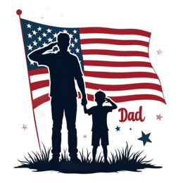 dad salute flag SVG PNG design