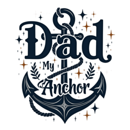 father'sday dad anchor shirt SVG PNG design with bold lettering