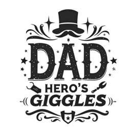 father's day dad hero giggles SVG PNG design with bold lettering