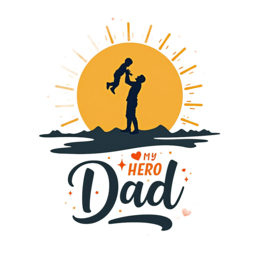 hero dad SVG PNG design with bold lettering