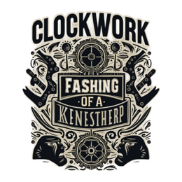 clockwork SVG PNG design with bold lettering