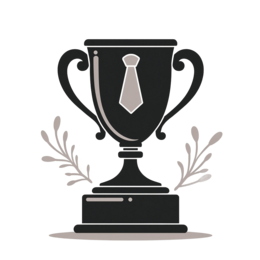 trophy award floral SVG PNG design with black and white floral elements