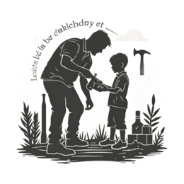 father son guidance SVG PNG design
