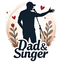 dad singer SVG PNG design with bold lettering, black floral elements