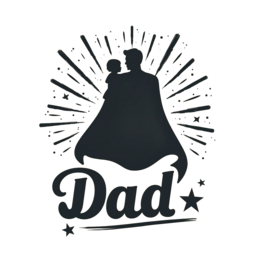 father's day dad superhero shirt SVG PNG design with bold lettering, an uplifting message