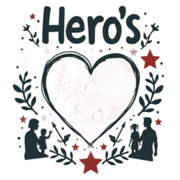 hero heart SVG PNG design with bold lettering