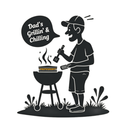 grilling chilling SVG PNG design with bold lettering