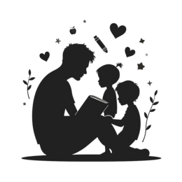 storytime reading SVG PNG design with hand-drawn style