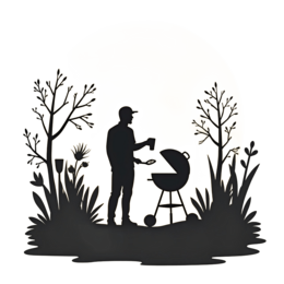 grilling sunset shirt SVG PNG design