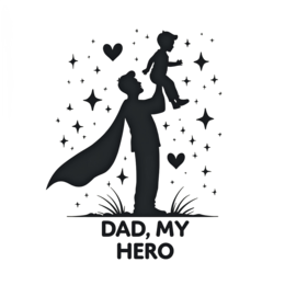 dad hero SVG PNG design with bold lettering