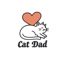 cat catdad SVG PNG design with bold lettering