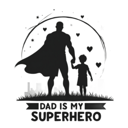 superhero dad SVG PNG design with bold lettering