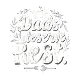 dads rest chill SVG PNG design with hand-drawn style, bold lettering, white floral elements