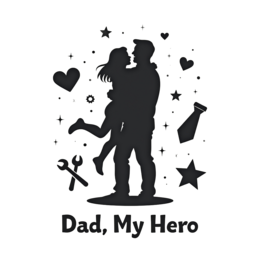 dad hero relationship shirt SVG PNG design with bold lettering