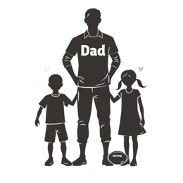 father kids shirt SVG PNG design with bold lettering