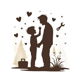 love father son SVG PNG design with floral elements