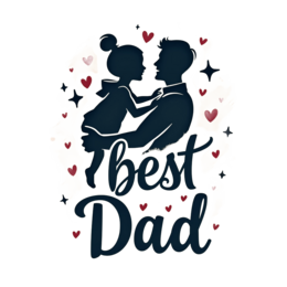 best dad love shirt SVG PNG design with bold lettering