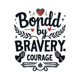 bravery courage SVG PNG design with bold lettering, an uplifting message