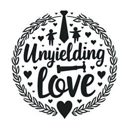 unyielding love wreath SVG PNG design with bold lettering, black and white floral elements