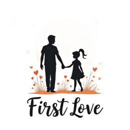 first love hearts shirt SVG PNG design with bold lettering, red floral elements