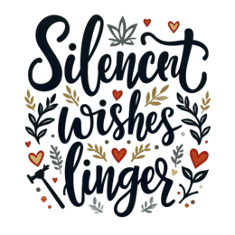 quotes wishes floral SVG PNG design with hand-drawn style, bold lettering, black and red floral elements