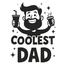 day coolest dad SVG PNG design with bold lettering, an uplifting message