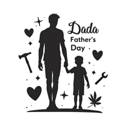 father's day dad son love SVG PNG design