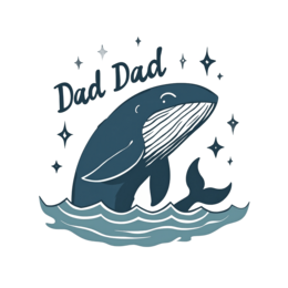 dad whale SVG PNG design