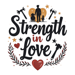 family strength love SVG PNG design with bold lettering, an uplifting message