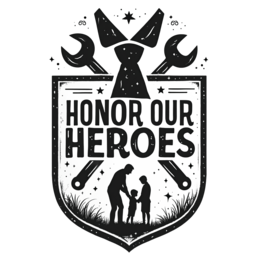honor heroes motifs SVG PNG design with bold lettering
