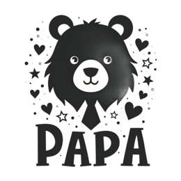 dad bear love SVG PNG design with bold lettering