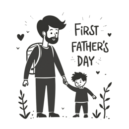 fathersday first relationship SVG PNG design with bold lettering