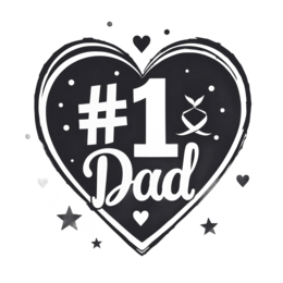 fathersday heart SVG PNG design with bold lettering