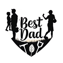 day best dad silhouette SVG PNG design with bold lettering